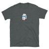 100% Pure Homo Juice, Queer Pride T-Shirt in grey with cartoon milk carton design.