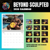 2026 Beyond Sculpted Hunks Naked Calendar featuring muscular man by pool and monthly images.