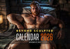2026 Beyond Sculpted Hunks Naked Calendar featuring a muscular man posing confidently.