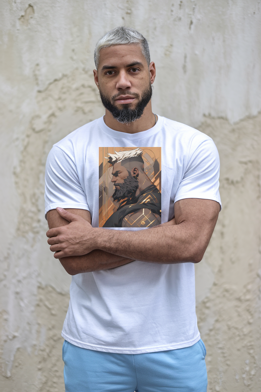 Muscle Gay Bear 04 Geometric Abstract Art Shirt, Gay Art Shirt for Gay Pride