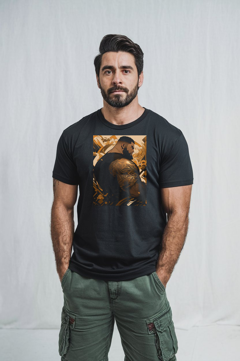 Muscle Gay Bear 28 Geometric Abstract Art Shirt, Gay Art Shirt for Gay Pride