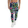 Vibrant abstract leggings featuring colorful geometric patterns, perfect for active wear.
