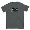 Bear Periodic Table Gay Bear LGBT Pride Rainbow For Gay Bear T-Shirt design on grey tee.