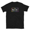 Black gay shirt featuring rainbow Bear Periodic Table design for pride apparel.