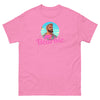 Pink gay shirt featuring Bearbie graphic and muscle bear design.