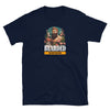 Navy t-shirt featuring a bear graphic, text reads 'Bearded For His Pleasure Bear Gay LGBTQ Rainbow Gay Daddy Bear Pride'.