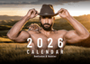 2026 calendar featuring muscular man in hat with bunny, Beefcakes & Bunnies theme, gay gift.