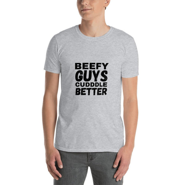Soft Sport Grey tee featuring humorous text, perfect for gay pride apparel.