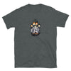Cute Gay Bear Pride Shirt - Bear Paw Flag Colors for Gay Bear Cub Shirt on dark grey t-shirt.