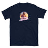 Navy gay shirt featuring 'Hot Bear Summer' graphic design.