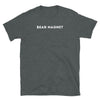 Daddy Bear Magnet Gay T-Shirt in dark color, featuring bold text design, perfect gay pride apparel.