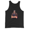 Daddy Leather Dom Dad Tank Top featuring a bold graphic of a handsome man.