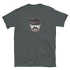 Daddy Leather Gay T-Shirt featuring a bear graphic in grey tones, perfect for pride apparel.