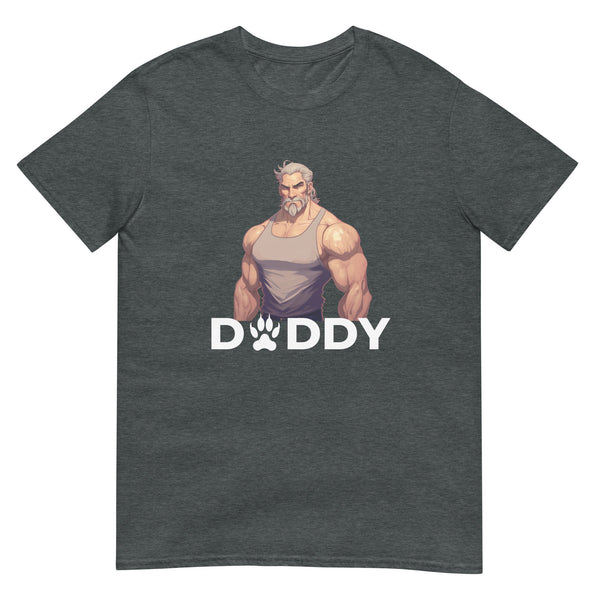 Daddy Organic Cotton Daddy Gay T-Shirt featuring muscular man graphic.