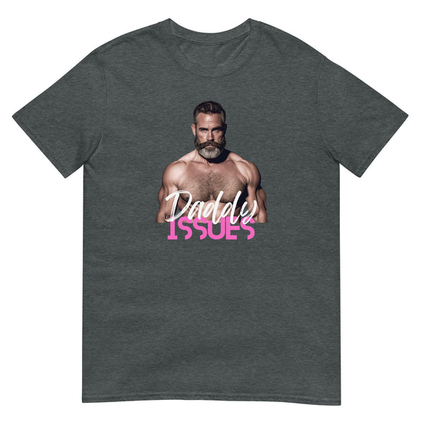 DADDY SHIRTS For Men with a muscle-bound model wearing a funny gay shirt.