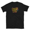Daddys Boy Shirt, black t-shirt with colorful text, funny gay shirt, LGBTQ apparel.