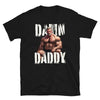 Damn Daddy - Gay Older Daddy Gay T-Shirt with muscular man graphic, black color.