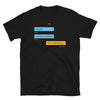 Funny Gay Grindr Conversations - Ignored T-Shirt with humorous text on black fabric.