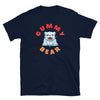 Funny Gay Pride - Bear T-Shirt with Cummy Bear graphic and colorful text