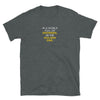 Funny Golden Shower Shirt Tee - LGBTQ Gay Watersports in dark grey with humorous text.
