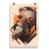 Gay Art: David, Gay Print, Gay Muscle Bear Art, Bearded Hot Daddy poster design.