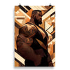 Gay Art: JACK, Gay Print, Gay Muscle Bear Art featuring a muscular man in a geometric design.