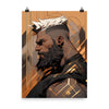 Profile view of a muscular man with a stylish beard and hair, Gay Art: ZAK, Gay Print, Gay Muscle Bear Art.