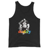 Gay Bear Daddy Pride Tank Top featuring a muscular bear graphic and colorful text design.