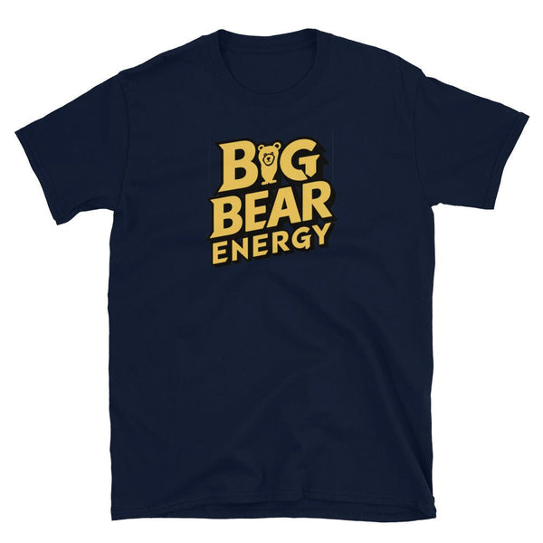 Gay Bear Energy Tee featuring Bear Pride design in navy blue.