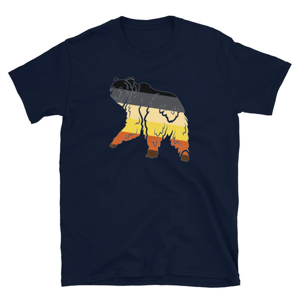 Gay Bear Men Shirt - Cute Gay Bear Paw Pride Flag Colors for Gay Bear Cubs 15, featuring a colorful bear design.