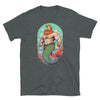 Muscular merman graphic on a dark shirt for gay bear pride apparel