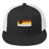 Gay Bear Trucker Hat - Gay Bear Pride LGBTQIA with paw print graphic design.