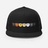 Gay Bear Trucker Hat - Gay Bear Pride LGBTQIA with bear face graphics on black cap.
