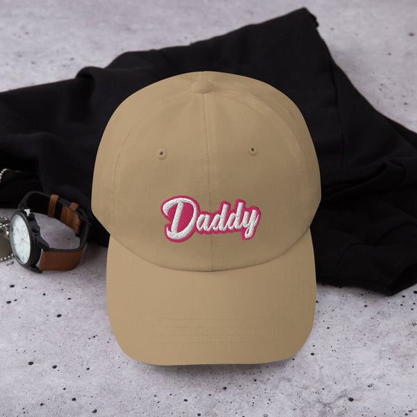 Gay Dad cap Gay Daddy hat | Gay Bear Pride | Casual beige cap with embroidered 'Daddy' design.