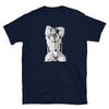 Gay Daddy Bear shirt featuring a muscular man graphic on a navy t-shirt.