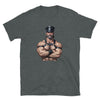 Gay Dom Leather Daddy TShirt featuring muscular man in leather attire, perfect gay pride apparel.