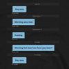 Gay Grindr Hookup Dialogue Shirt features humorous texting graphics.