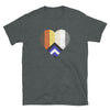 Gay Leather Bear Pride Flag Colors for Gay Bear Cubs T-Shirt on heather gray fabric.