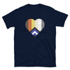 Gay Leather Bear Pride Flag Colors for Gay Bear Cubs T-Shirt in navy blue.