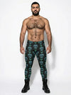 Men's leggings with skull design, perfect for techwear and pride apparel.