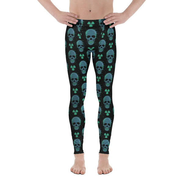 X-Ray Skullcore Men’s Leggings – Biohazard Meggings with green skull pattern