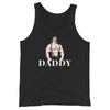 Gay Muscle Leather Daddy Tank Top featuring a muscular character with the word 'DADDY' in bold.