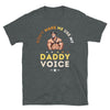 Gay Older Daddy Bear Leather - Pride Don't Make Me Use My Daddy Voice 2 T-Shirt in dark grey.