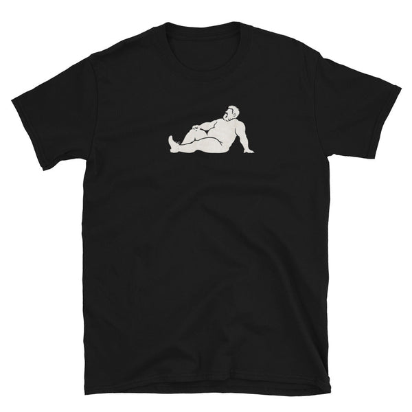 Gay Older Daddy Shirt - Gay Bear Shirt - Pride Outfit - Gay LGBTQ on black t-shirt featuring humorous bear design.