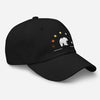 Black dad hat featuring a bear paw design with colorful stars, perfect for gay pride.