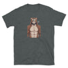 Gay Pride Shirt - Daddy BearLGBT Pride Rainbow For Gay Bear Tees featuring a muscular model in a bear hoodie.