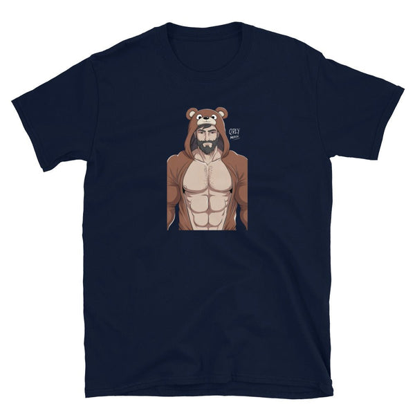 Gay Pride Shirt - Daddy BearLGBT Pride Rainbow For Gay Bear Tees featuring muscular man in bear costume.