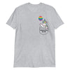 Gay Pride Shirts, LGBT Rainbow Unicorn Sounds Gay I'm In TShirt, gray tee with unicorn graphic.