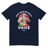 Navy gay shirt with Santa bear design and funny quote, perfect gay pride apparel.