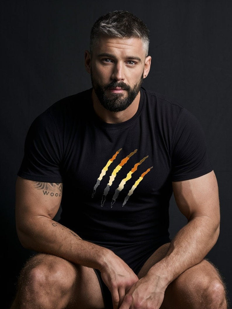 Gay Bear T-Shirt, Bear Pride Flag Colours Shirt, Teddy Bear, Gay Furry, Gay Bear Shirt, Woof | Scruff | Furry | Gay Gift for Boyfriend